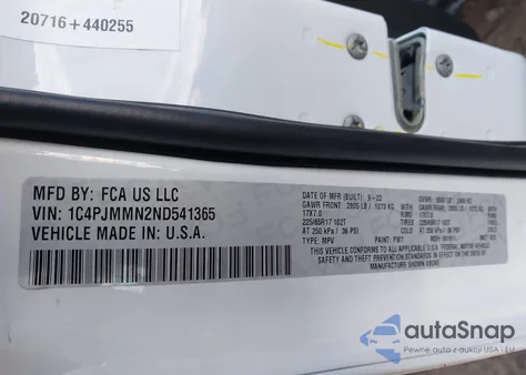 2022 Jeep Cherokee Latitude Lux 4X4 from USA, damaged, VIN 1C4PJMMN2ND541365